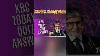 KBC OFFLINE QUIZ ANSWERS 05 September 2024  KBC PLAY ALONG  केबीसी shorts [upl. by Gilroy]