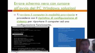 Schermo nero su tuo pc  Vediamo come risolvere il problema [upl. by Aphra775]