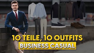 10 Kleidungsstücke 10 Outfits Business Casual Edition  Stylingtipps für Männer [upl. by Montford508]