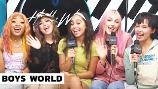 Boys World PERFORMS Wingman amp REVEALS What Boys World Really Means  Hollywire [upl. by Wareing599]