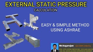 ESPExternal Static Pressure Calculation for HVAC Duct l ASHRAE Standard l Step By Step Procedures [upl. by Adila303]