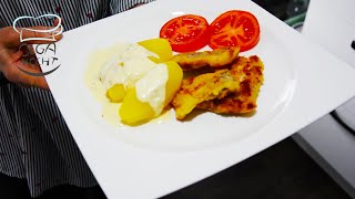 Mehlschwitze  Tunk Brie  Mit Salzkartoffeln und Fisch ТУМПРЕ [upl. by Shandie]