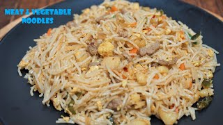 How To Cook I দেশি স্টাইলে নুডুলস রান্না I Meat amp vegetable Noodles I Noodles I CHASHI AFRIN [upl. by Cimah]