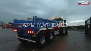 GP16 DUMP TRAILER  NEW HOLLAND BLUE  MCCAULEY TRAILERS [upl. by Aicertal]