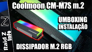 DISSIPADOR DE CALOR PARA SSD M2  SSD HEATSINK Coolmoon CMM7S m2  Melhor dissipador para M2 [upl. by Arny656]