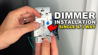 How to Install a Dimmer Switch  Single Pole or 3 Way [upl. by Allit313]