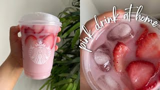 Starbucks Pink Drink Recipe  How To Make A Starbucks Pink Drink at Home  Paola Santana [upl. by Anestassia]