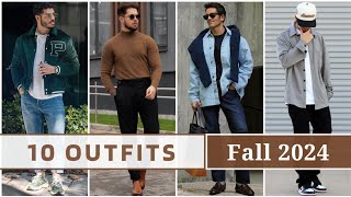 10 Latest Fall Outfit Ideas for Men 2024  Mens Fashion [upl. by Stenger]