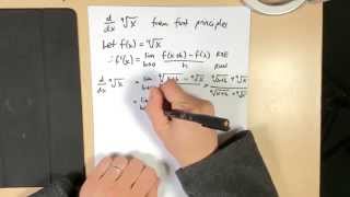 Differentiating the fourth root of x by first principles [upl. by Cohette]