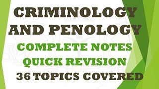 criminology and penology lawnotes law exam legal BALLB [upl. by Yeruoc]