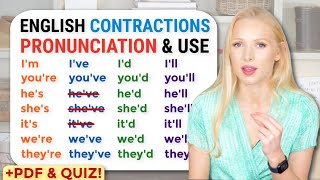 How to pronounce the contractions in English  wed  theyll  hed  theyre  itd [upl. by Ingmar]