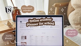 2024 NOTION TUTORIAL ✨✍🏻 Student Planner for School amp University 🎓 [upl. by Atsirhcal]