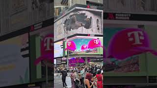 Orcs ATTACK Times Square NY 🤯 3d 3dbillboard ringsofpower timessquare shorts [upl. by Adolphe]