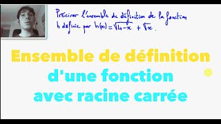 2nde Ensemble de définition dune fonction avec racine carrée [upl. by Eylatan]