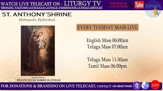 Fr Aloysius  Tuesday English Mass 6am  StAnthonys Shrine Mettuguda  291024 [upl. by Vial]