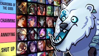 Ranking Every League of Legends Champion based on their PERSONALITY [upl. by Elie]