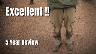 Winter Bushcraft Gear  Ridgeline Pintail Pants  5 Year Review [upl. by Kealey]