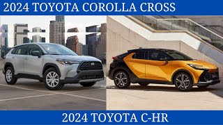 New Toyota Corolla Cross 2024 Vs Toyota CHR 2024 – The Sibling Comparison [upl. by Rollie672]