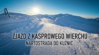 POV Zjazd z Kasprowego Wierchu Trasą Goryczkową nartostradą do Kuźnic 4K50fps 2023 [upl. by Nylleoj]