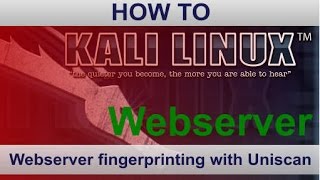 Webserver fingerprinting with Uniscan Kali Linux [upl. by Rfinnej216]