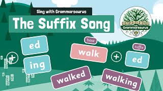 Spelling with Grammarsaurus  The Suffix Song [upl. by Orsino740]