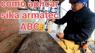 como aplicar sika armatec [upl. by Blanding]