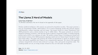 A Deep Dive into Metas Llama 31 Paper A Comprehensive Overview 1hr [upl. by Norha22]