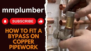 Fitting a bypass valve on copper pipework Soldering asmr [upl. by Fromma]