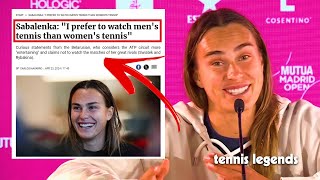 Aryna Sabalenka quotI didnt want to DAMAGE womens tennisquot  Madrid 2024 [upl. by Thorn]