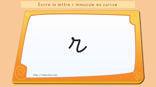 Écrire lalphabet Apprendre à écrire la lettre r en minuscule en cursive [upl. by Osrick823]