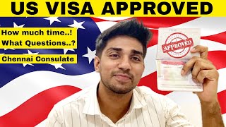 US Visa Interview Experience in Chennai Consulate 🇺🇸 ✅ Approved [upl. by Sedinoel]