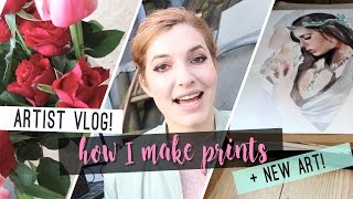 Artist Vlog  HOW I MAKE PRINTS [upl. by Elttil]