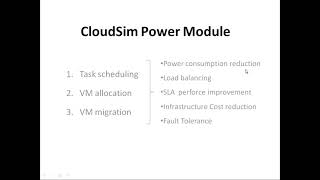 CloudSim Power Module Introduction [upl. by Eselahc]