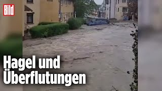 Bisingen Hochwasser nach Unwetter in BadenWürttemberg [upl. by Mok]