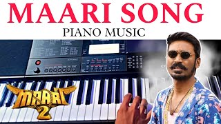 Maari Song  maari 2 theme song piano Maari Bgm By RPW [upl. by Odysseus]