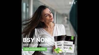 Its easy to get healthy and beautiful dark brown hair with BSY NONI Hair Colour Shampoo noni bsy [upl. by Ecyar]