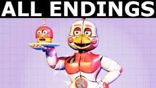 FNAF 6  ALL ENDINGS  Freddy Fazbears Pizzeria Simulator All Possible Ending Outcomes [upl. by Jeromy]