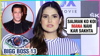 Zarine Khan FINALLY Reacts On Her Bigg Boss 13 ENTRY [upl. by Jorin]