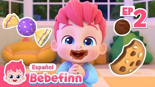 Sí Papá🍬🍪  EP02  Johny Johny Sí Papá  Canciones Infantiles  Bebefinn en español [upl. by Enneyehs]