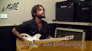 John Butler at the Maton Factory  Feb 2012 [upl. by Ahsimal]