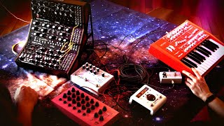 Take the night train to Vega  Moog DFAM Mother32 Subharmonicon amp Arturia Minibrute [upl. by Melborn]