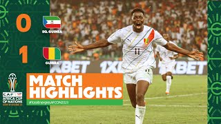 HIGHLIGHTS  Equatorial Guinea🆚 Guinea  TotalEnergiesAFCON2023  Round of 16 [upl. by Chirlin389]