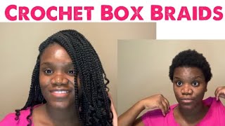 Crochet box braids on short natural hair [upl. by Parrie]