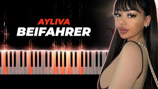 AYLIVA  Beifahrer  piano karaoke [upl. by Rhine]