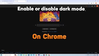 How to enable or disable dark mode on google chrome pc amp laptop [upl. by Jaquiss300]