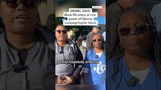 MSNBC ASKS Black PA voters on the power of Obama campaigning for Harris [upl. by Wehhtam430]