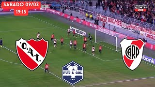 🔴INDEPENDIENTE  RIVER EN VIVO  FUT AND GOL [upl. by Annoved]