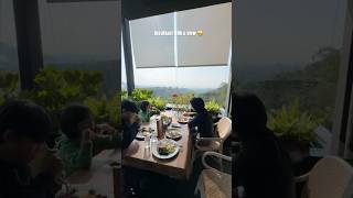 Breakfast with a view 🤩 viewgunung naturevibes hotelreview kitajalan [upl. by Gianna578]