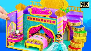 Building Magic Castle Dollhouse with Royal Bedroom for Princess Barbie Jasmine  DIY Miniature House [upl. by Atsilac]