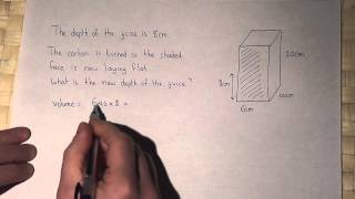 GCSE Maths Volume  solving problems involving the volume of a cuboid [upl. by Ydnic]